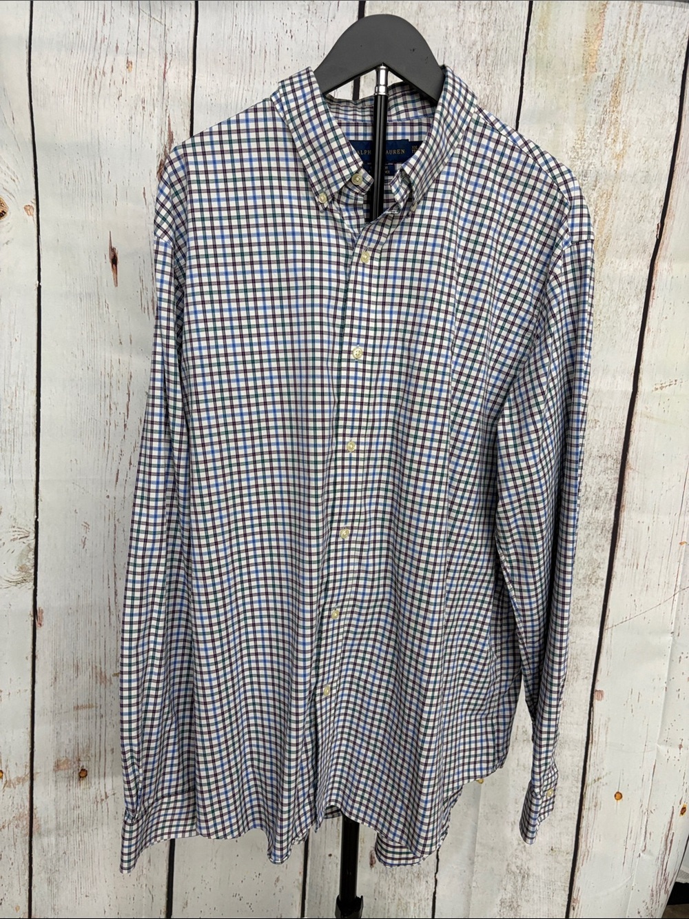 Polo Ralph Lauren Men's Classic Fit Multi-Color Checkered Button-Up Shirt XXL